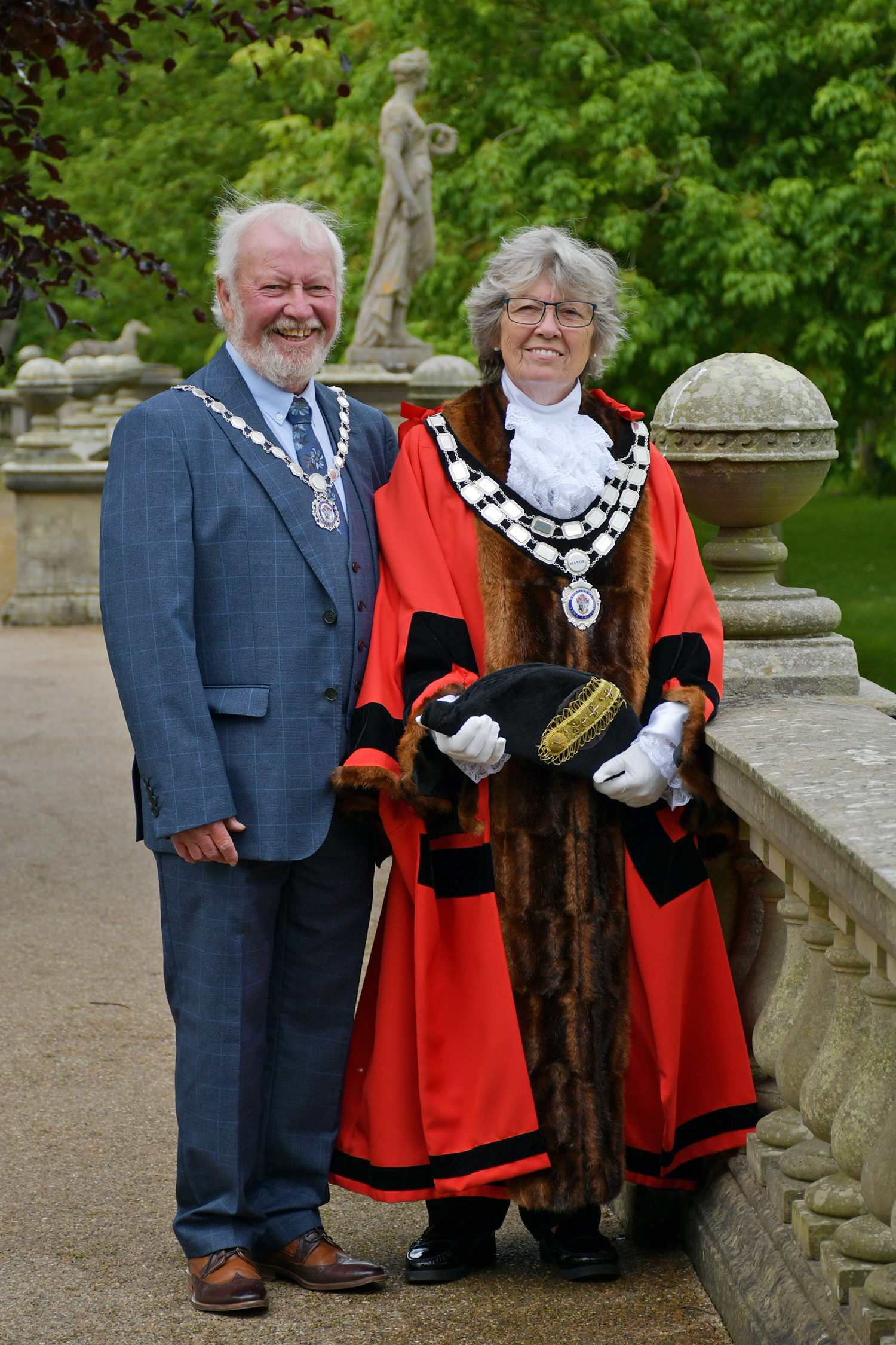 Town Mayor Councillor Angela Walker and Consort Graham Walker